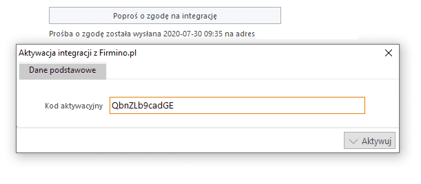 Aktywacja integracji z Firmino