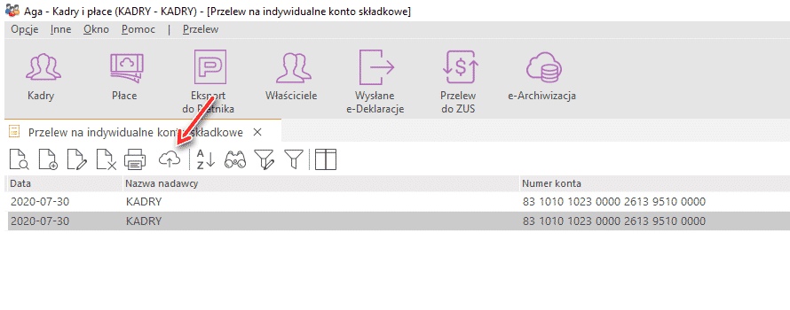 Przesyłanie danych o wysokości przelewów do ZUS