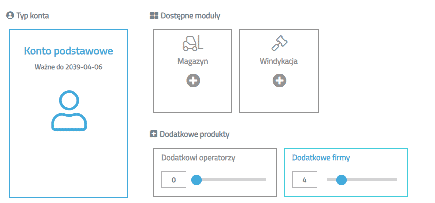 Zakup dostępu dla nowego użytkownika