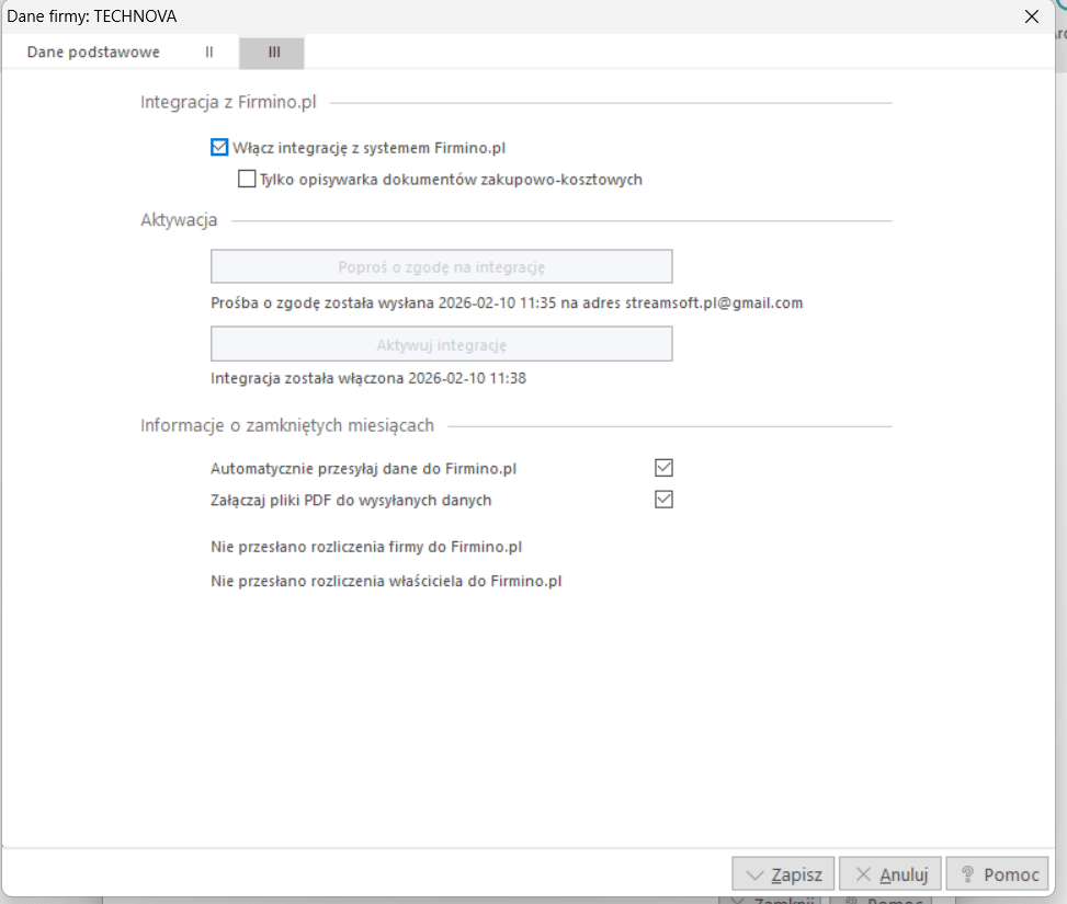 Integracja programu Ala - Księga Podatkowa z kontem Firmino.pl - krok 4