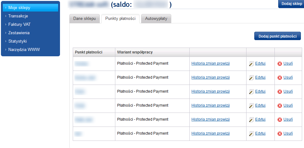 punkty płatności payu