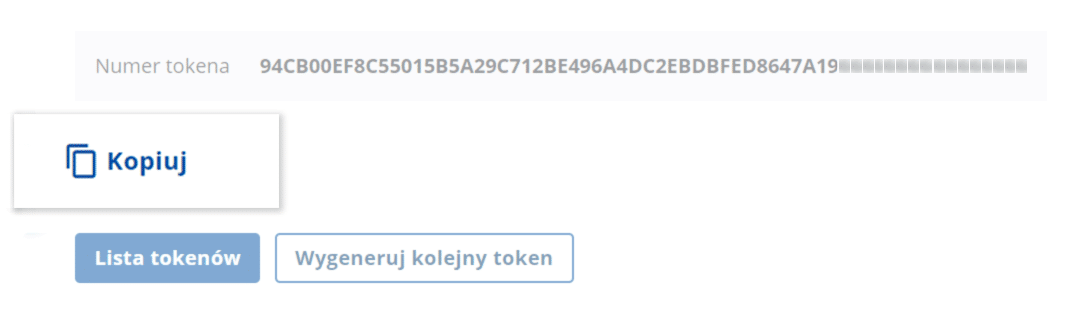 Kopiowanie numeru KSeF