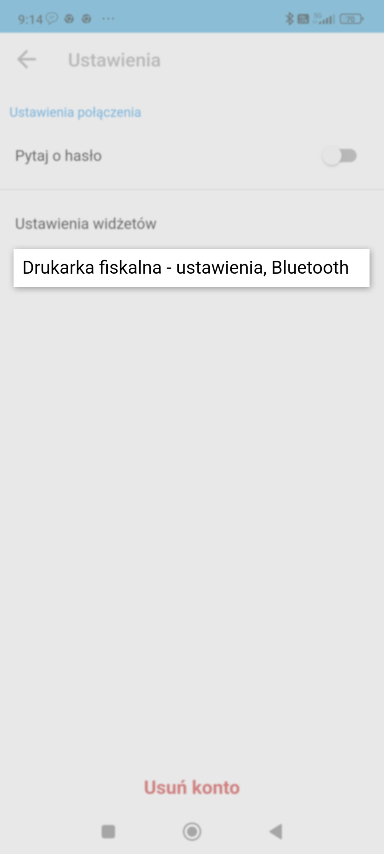 Streamsoft Firmino Mobile - ustawienia drukarki fiskalnej