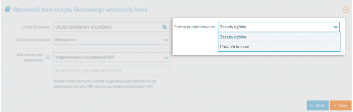 US - forma opodatkowania