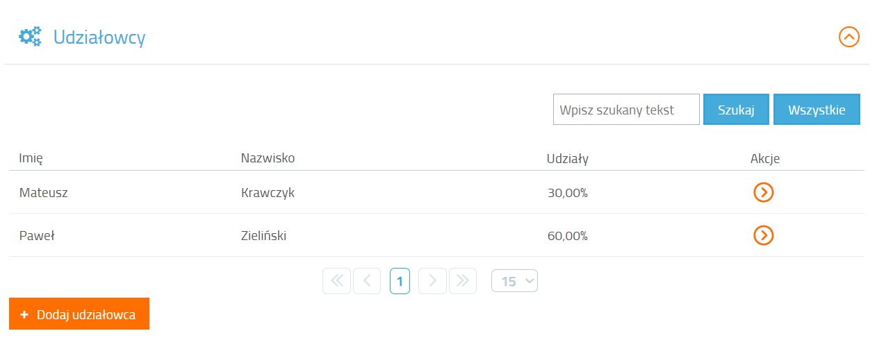 Dodaj udziałowca