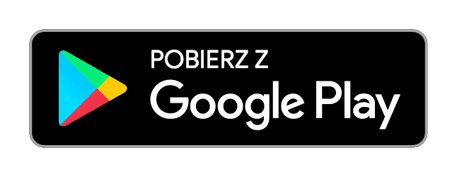 Przycisk Pobierz z Google Play do instalacji programu do faktur na smartfonie.