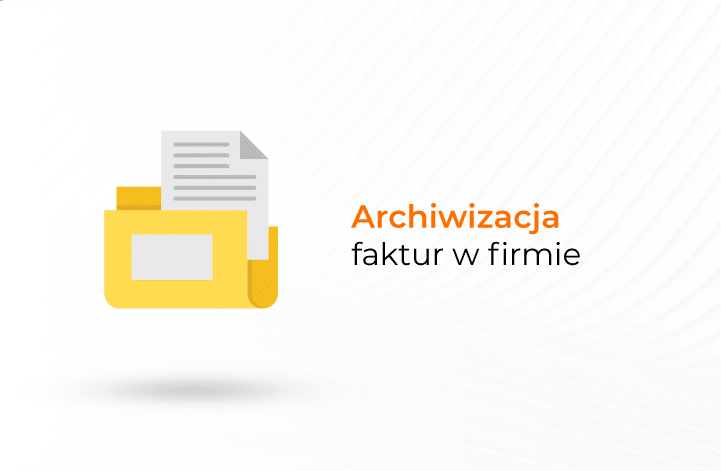 Ikona teczki i dokumentu, symbolizująca archiwizację faktur w firmie