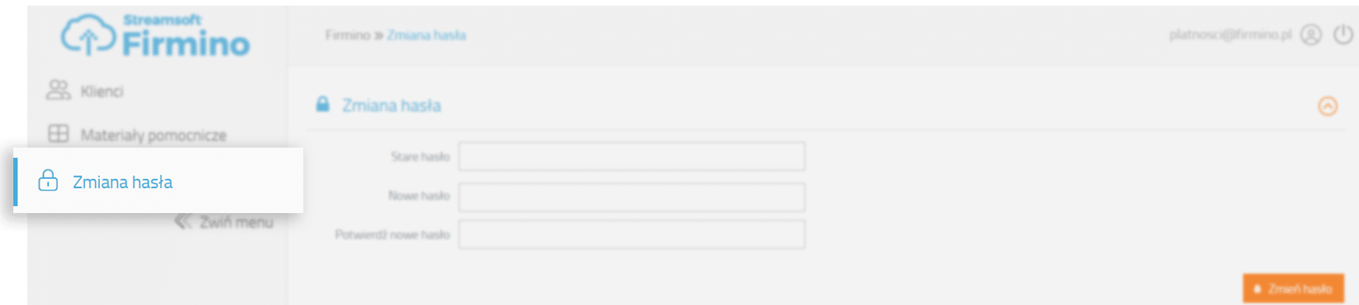 Panel zmiany hasła w Panelu Biura Rachunkowego