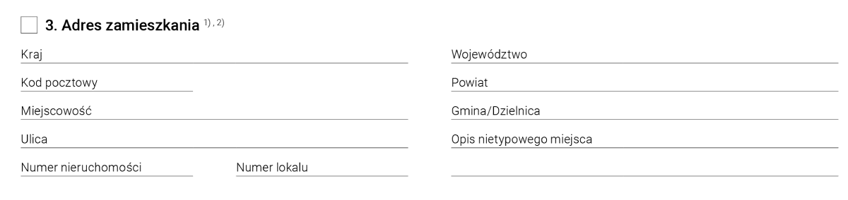 Formularz CEIDG-1 - sekcja nr. 3