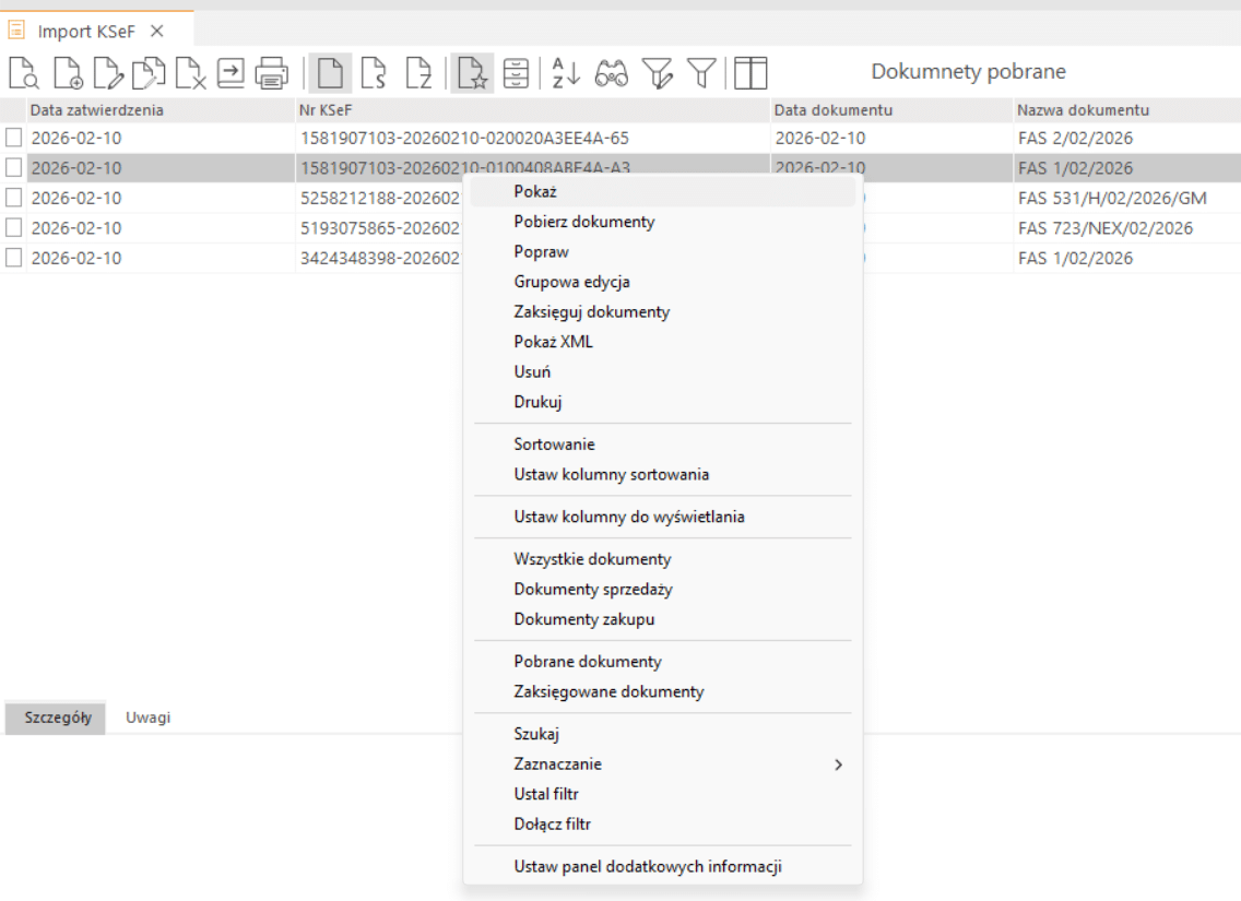 Wizualizacja dokumentu w KSeF