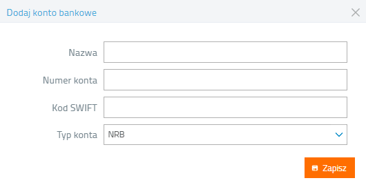 Dodawanie konta bankowego w Streamsoft Firmino