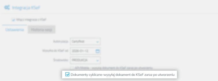 Dokumenty cykliczne, wysyłaj do KSeF zaraz po utworzeniu