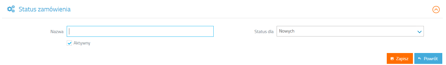 Nowy status zam&oacute;wienia